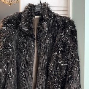 Faux fur jacket.